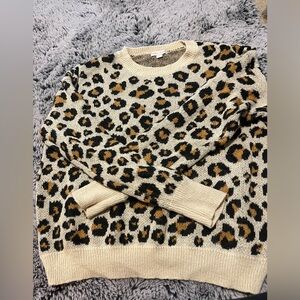 knox rose leapord sweater